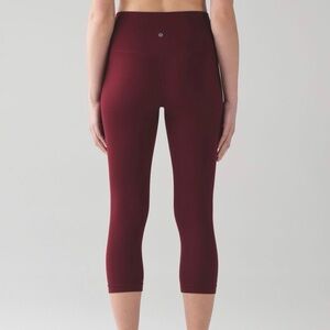 Lululemon Athletica Maroon Capris